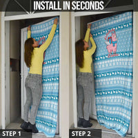 Pink Llama Christmas Door Cover Xmas Holiday Patterns - Wonder Print Shop