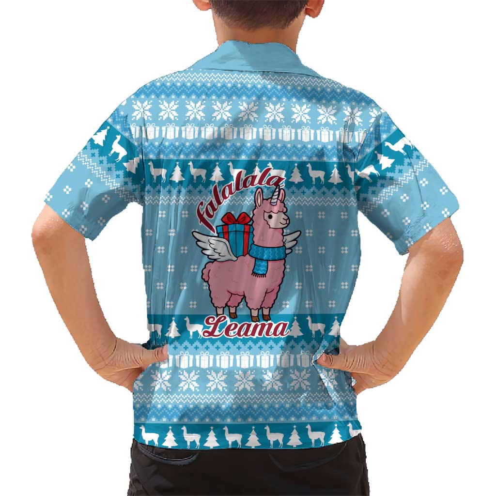Pink Llama Christmas Family Matching Off The Shoulder Long Sleeve Dress and Hawaiian Shirt Xmas Holiday Patterns - Wonder Print Shop