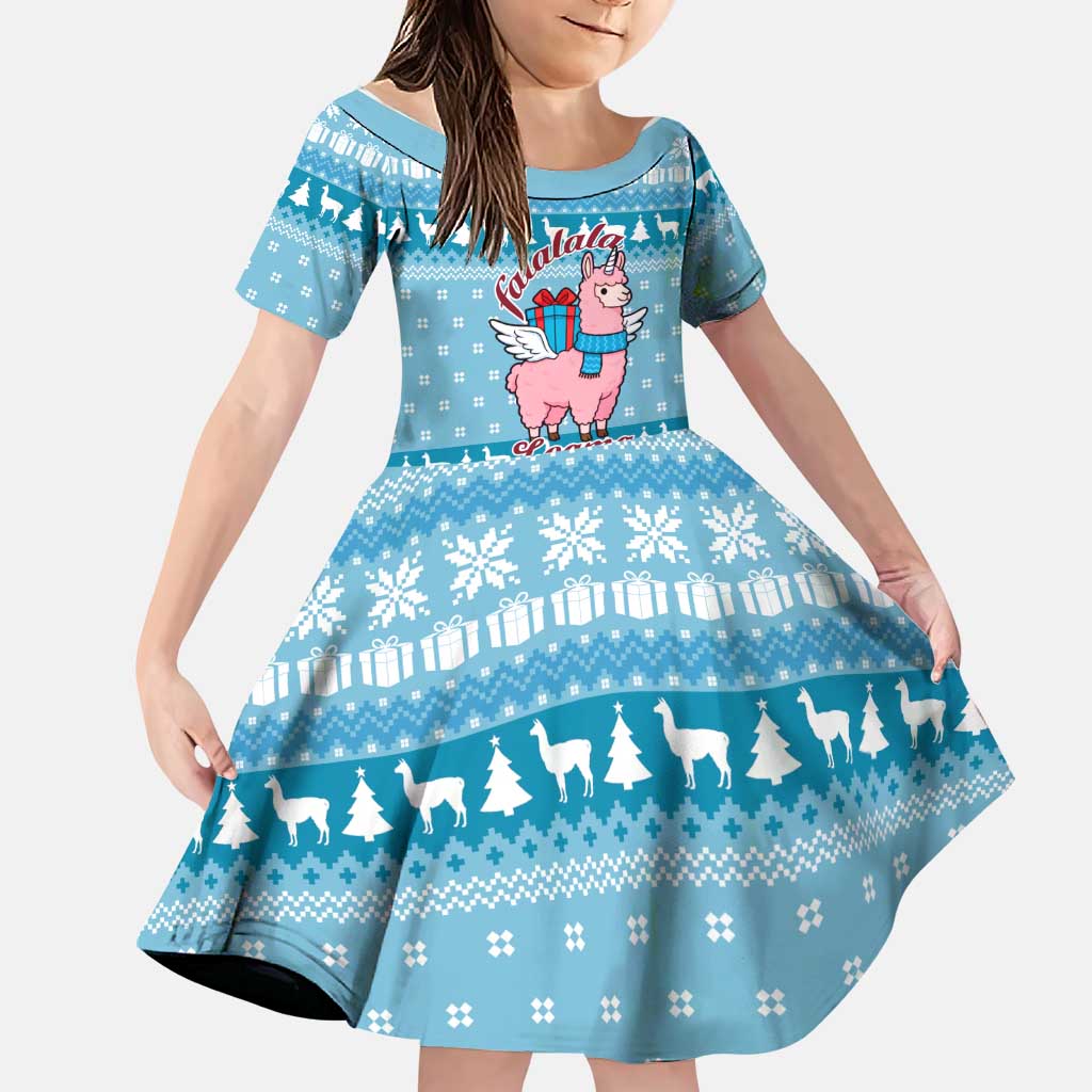 Pink Llama Christmas Family Matching Off The Shoulder Long Sleeve Dress and Hawaiian Shirt Xmas Holiday Patterns - Wonder Print Shop
