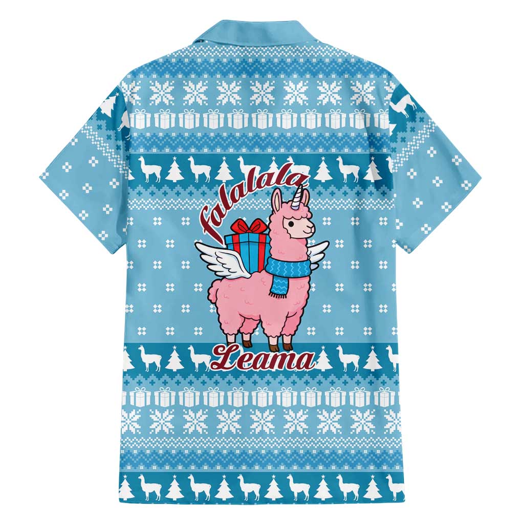 Pink Llama Christmas Family Matching Off The Shoulder Long Sleeve Dress and Hawaiian Shirt Xmas Holiday Patterns - Wonder Print Shop