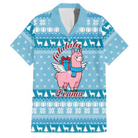 Pink Llama Christmas Family Matching Short Sleeve Bodycon Dress and Hawaiian Shirt Xmas Holiday Patterns - Wonder Print Shop