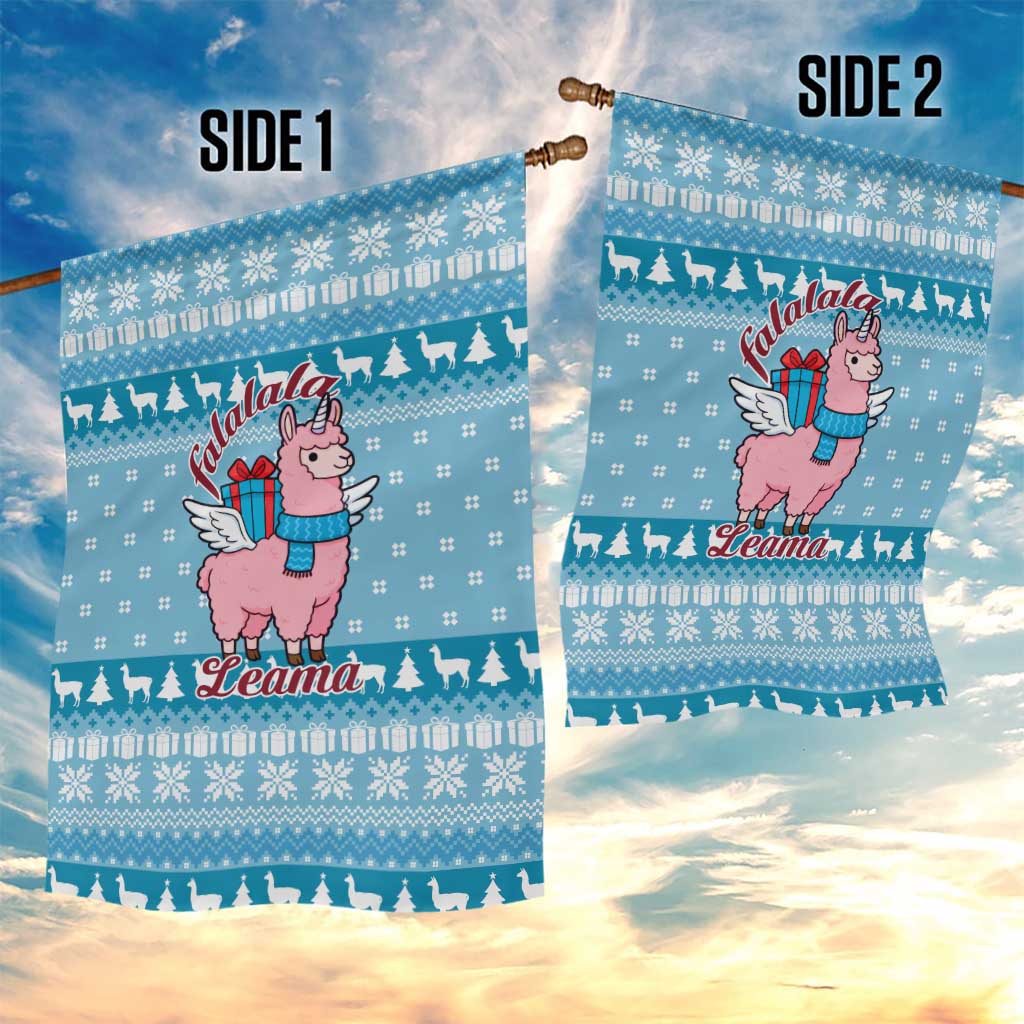 Pink Llama Christmas Garden Flag Xmas Holiday Patterns - Wonder Print Shop