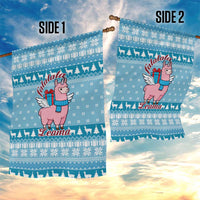 Pink Llama Christmas Garden Flag Xmas Holiday Patterns - Wonder Print Shop
