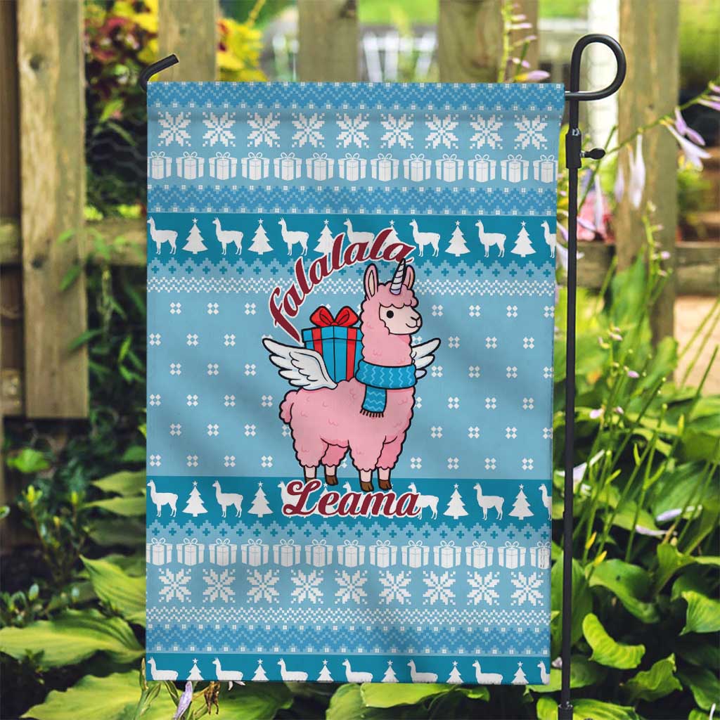 Pink Llama Christmas Garden Flag Xmas Holiday Patterns - Wonder Print Shop