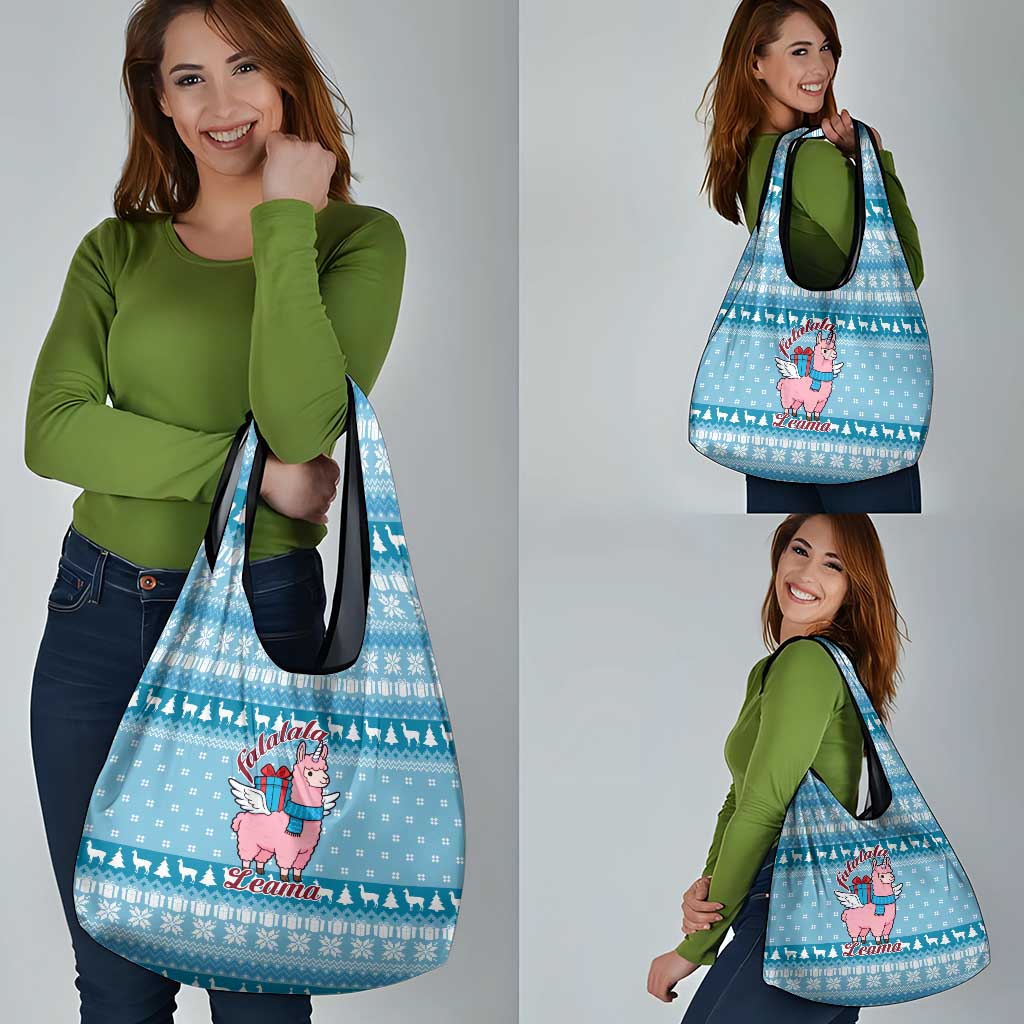 Pink Llama Christmas Grocery Bag Xmas Holiday Patterns - Wonder Print Shop
