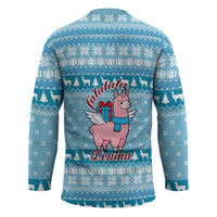Pink Llama Christmas Hockey Jersey Xmas Holiday Patterns - Wonder Print Shop