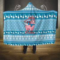 Pink Llama Christmas Hooded Blanket Xmas Holiday Patterns - Wonder Print Shop