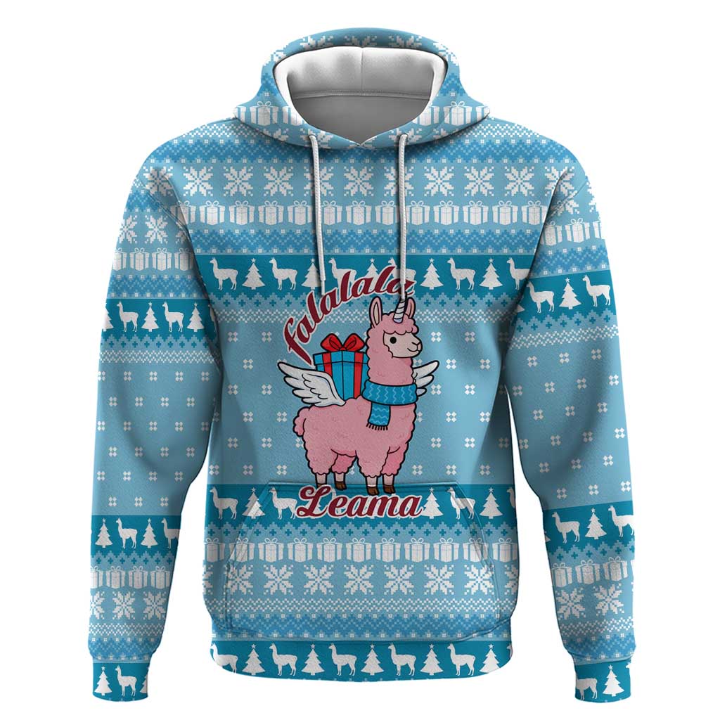 Pink Llama Christmas Hoodie Xmas Holiday Patterns - Wonder Print Shop