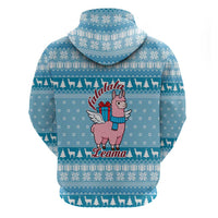Pink Llama Christmas Hoodie Xmas Holiday Patterns - Wonder Print Shop