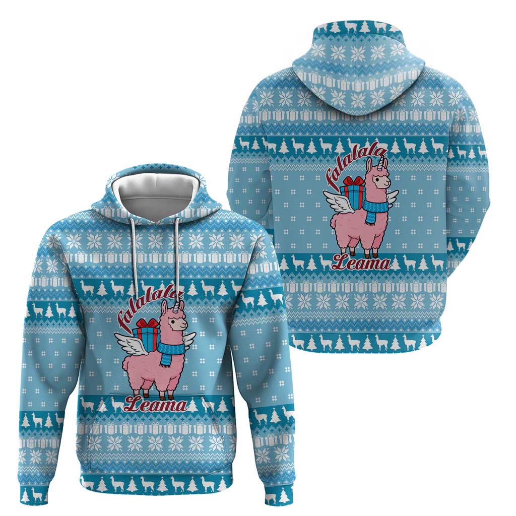 Pink Llama Christmas Hoodie Xmas Holiday Patterns - Wonder Print Shop