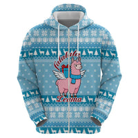 Pink Llama Christmas Hoodie Xmas Holiday Patterns - Wonder Print Shop