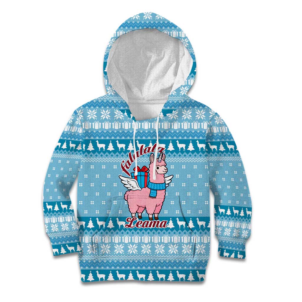 Pink Llama Christmas Kid Hoodie Xmas Holiday Patterns - Wonder Print Shop