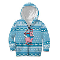 Pink Llama Christmas Kid Hoodie Xmas Holiday Patterns - Wonder Print Shop