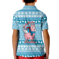 Pink Llama Christmas Kid Polo Shirt Xmas Holiday Patterns - Wonder Print Shop