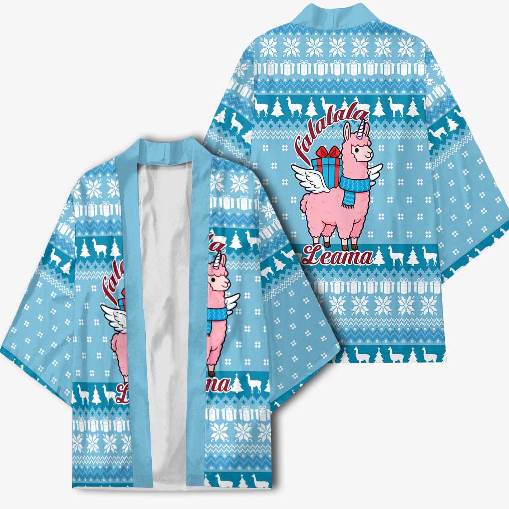 Pink Llama Christmas Kimono Xmas Holiday Patterns - Wonder Print Shop
