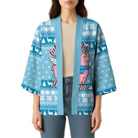 Pink Llama Christmas Kimono Xmas Holiday Patterns - Wonder Print Shop