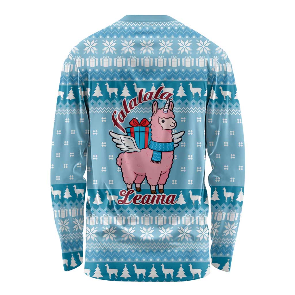 Pink Llama Christmas Long Sleeve Shirt Xmas Holiday Patterns - Wonder Print Shop