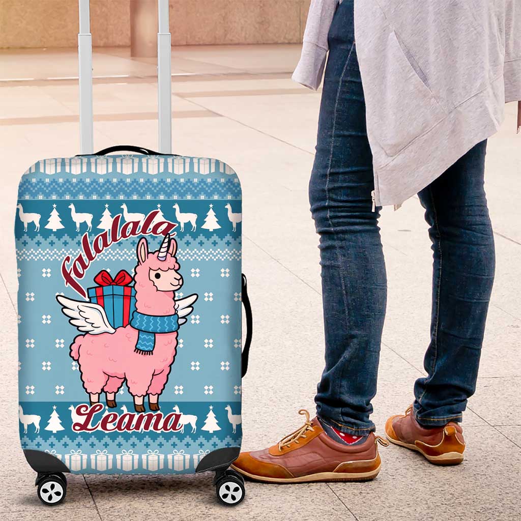 Pink Llama Christmas Luggage Cover Xmas Holiday Patterns - Wonder Print Shop
