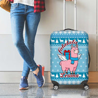 Pink Llama Christmas Luggage Cover Xmas Holiday Patterns - Wonder Print Shop