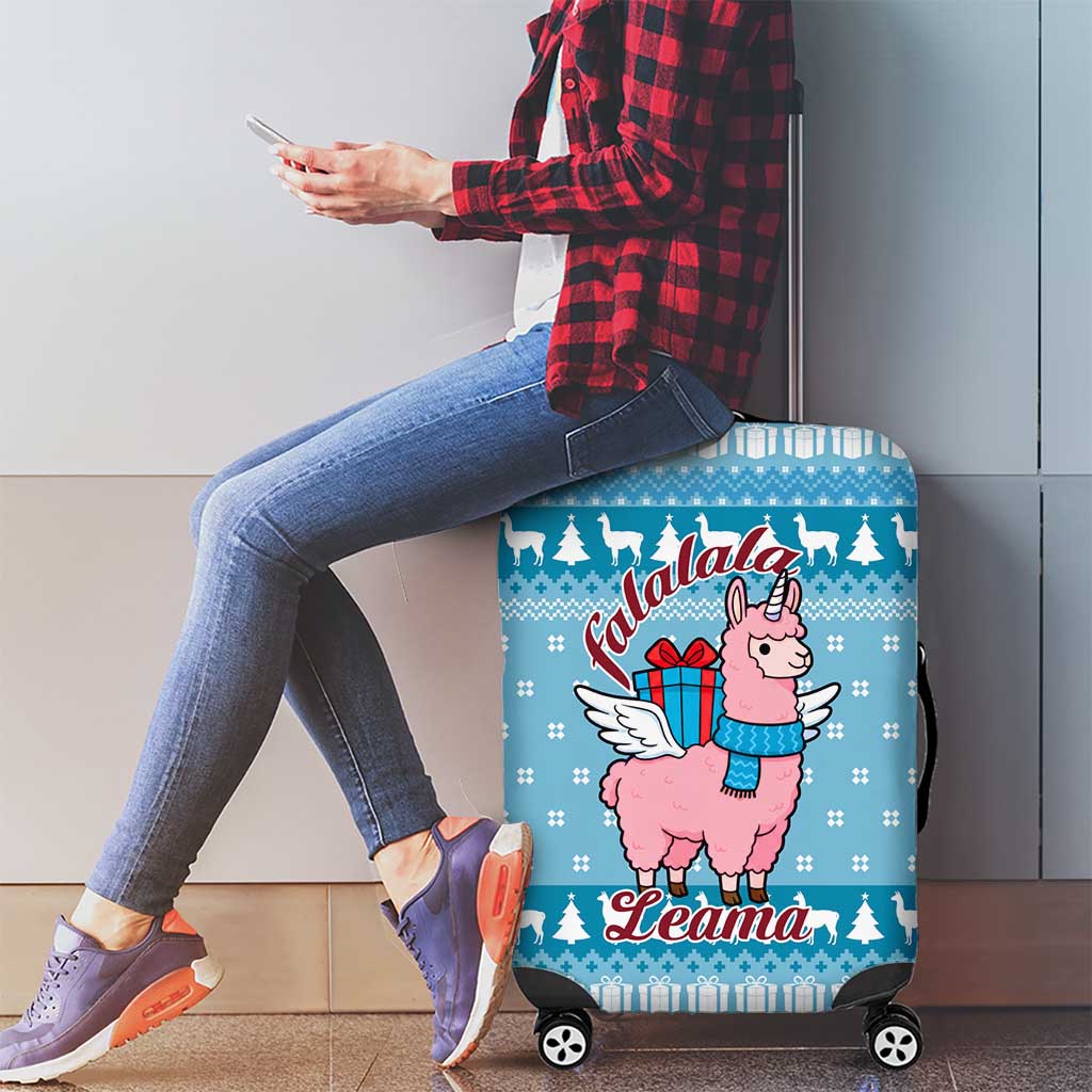 Pink Llama Christmas Luggage Cover Xmas Holiday Patterns - Wonder Print Shop