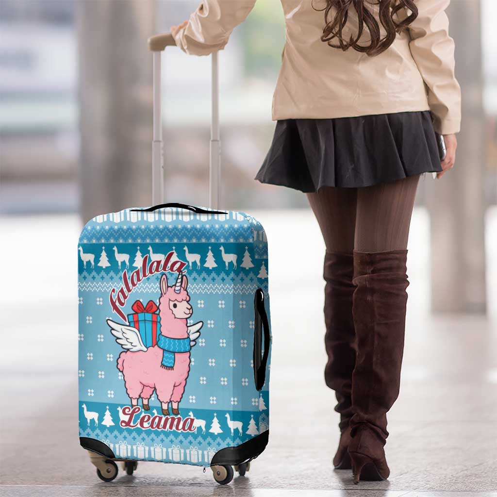 Pink Llama Christmas Luggage Cover Xmas Holiday Patterns - Wonder Print Shop
