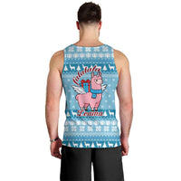 Pink Llama Christmas Men Tank Top Xmas Holiday Patterns - Wonder Print Shop