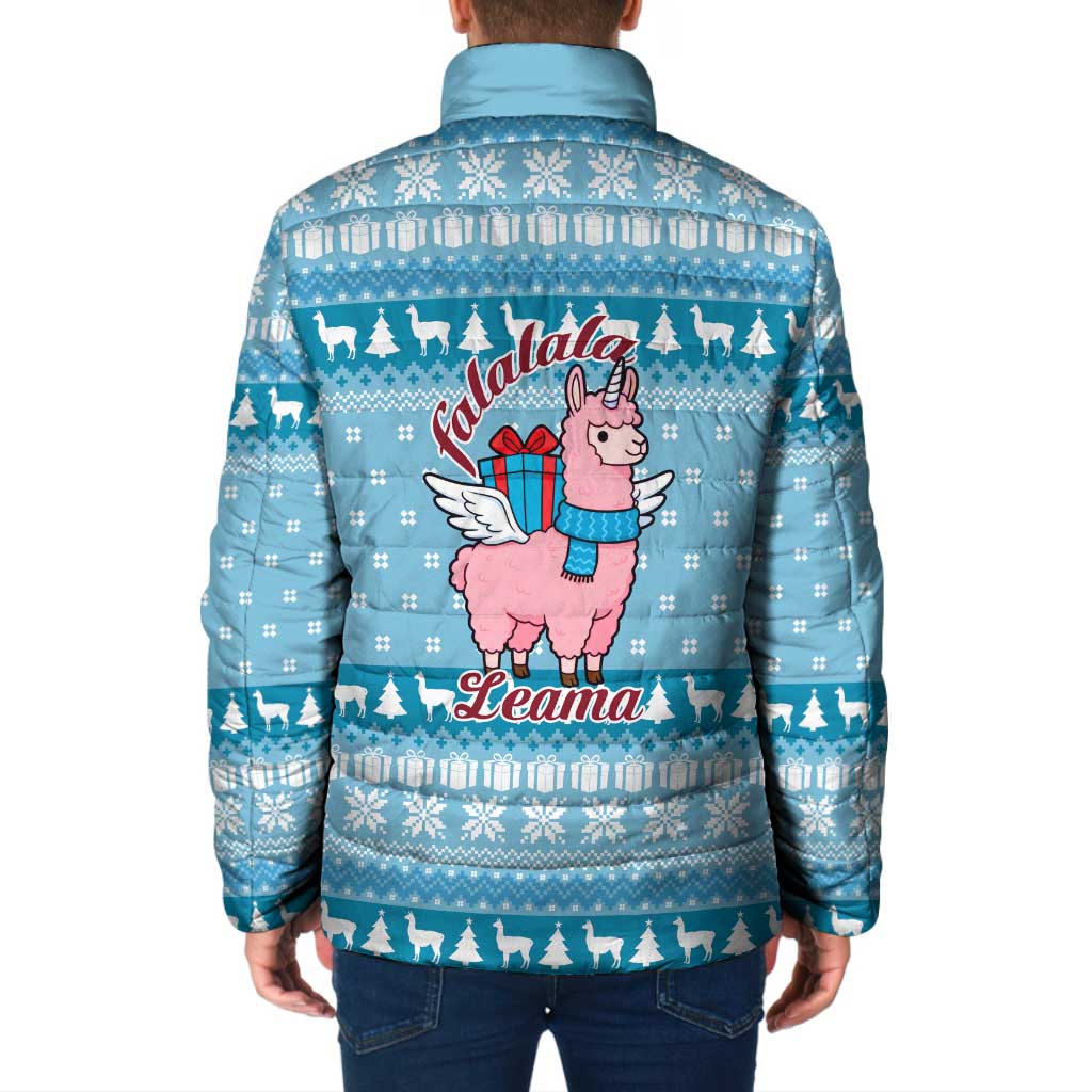 Pink Llama Christmas Padded Jacket Xmas Holiday Patterns - Wonder Print Shop