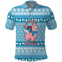 Pink Llama Christmas Polo Shirt Xmas Holiday Patterns - Wonder Print Shop