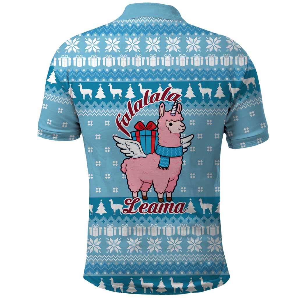 Pink Llama Christmas Polo Shirt Xmas Holiday Patterns - Wonder Print Shop