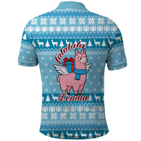 Pink Llama Christmas Polo Shirt Xmas Holiday Patterns - Wonder Print Shop