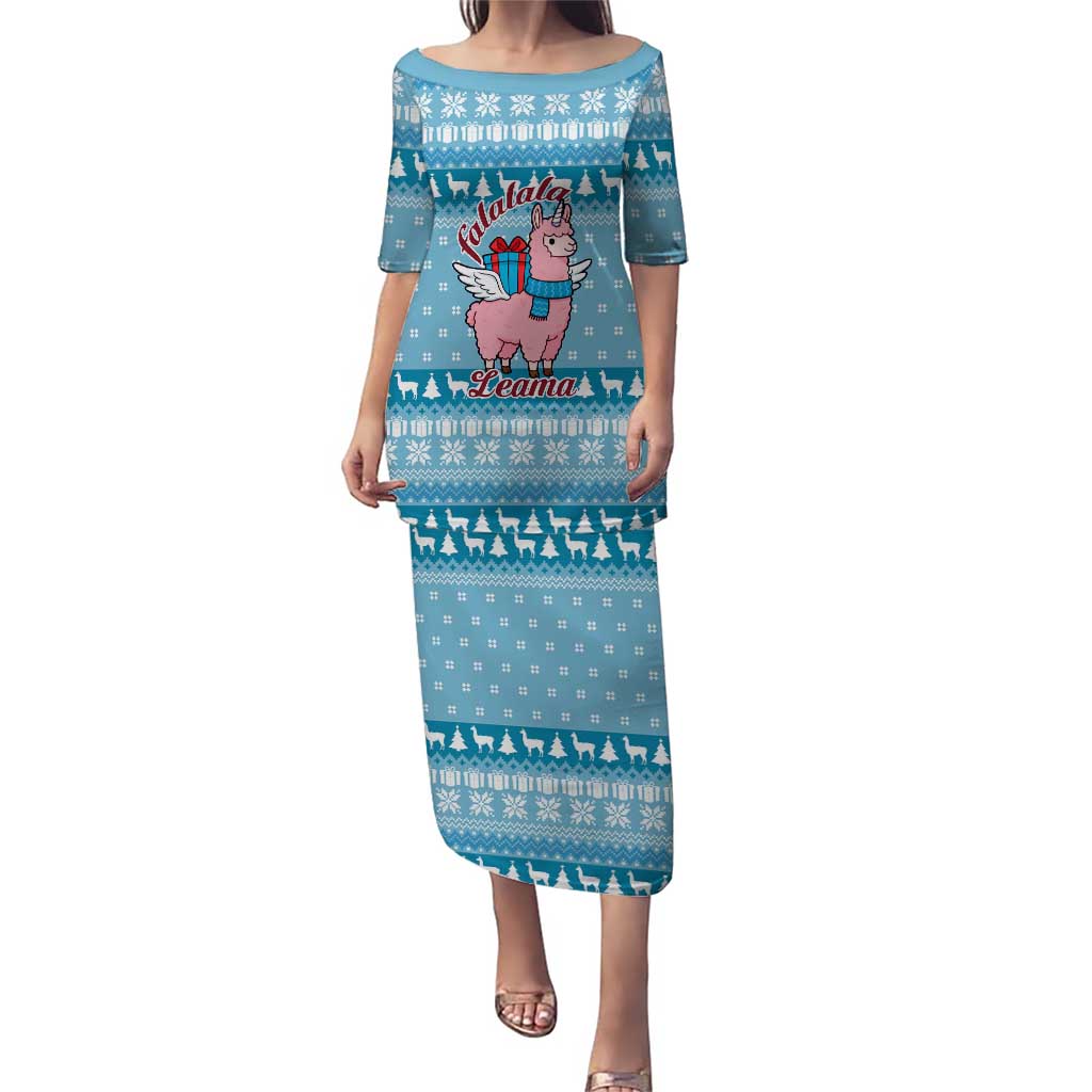 Pink Llama Christmas Puletasi Xmas Holiday Patterns - Wonder Print Shop