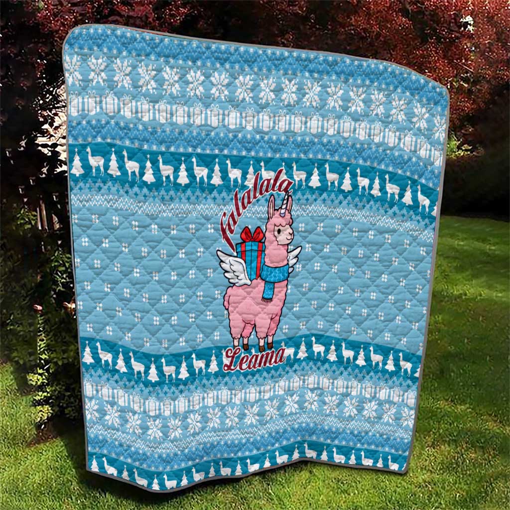 Pink Llama Christmas Quilt Xmas Holiday Patterns - Wonder Print Shop