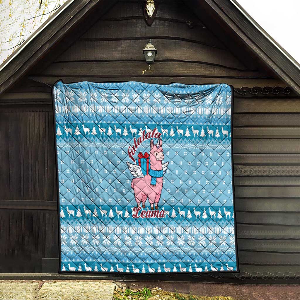 Pink Llama Christmas Quilt Xmas Holiday Patterns - Wonder Print Shop