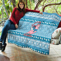 Pink Llama Christmas Quilt Xmas Holiday Patterns - Wonder Print Shop