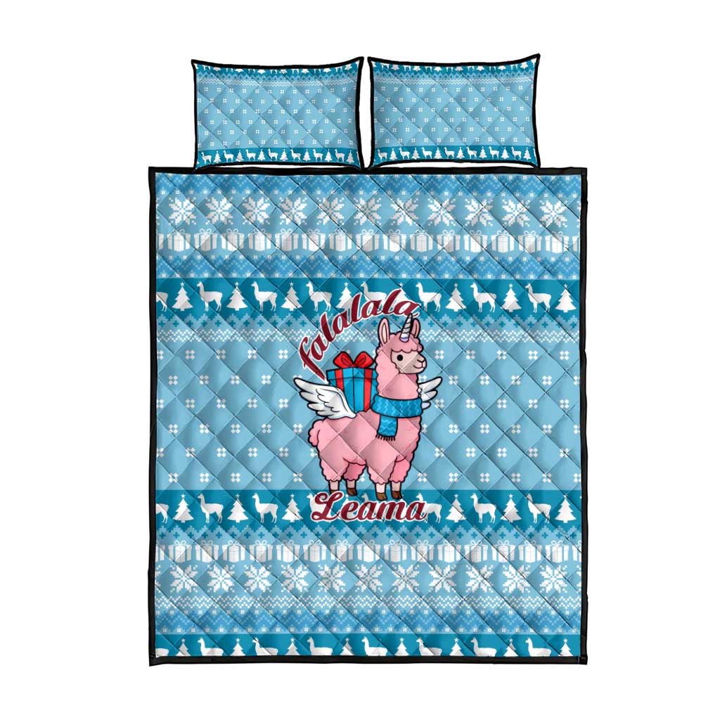 Pink Llama Christmas Quilt Bed Set Xmas Holiday Patterns - Wonder Print Shop
