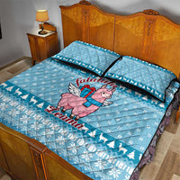 Pink Llama Christmas Quilt Bed Set Xmas Holiday Patterns - Wonder Print Shop