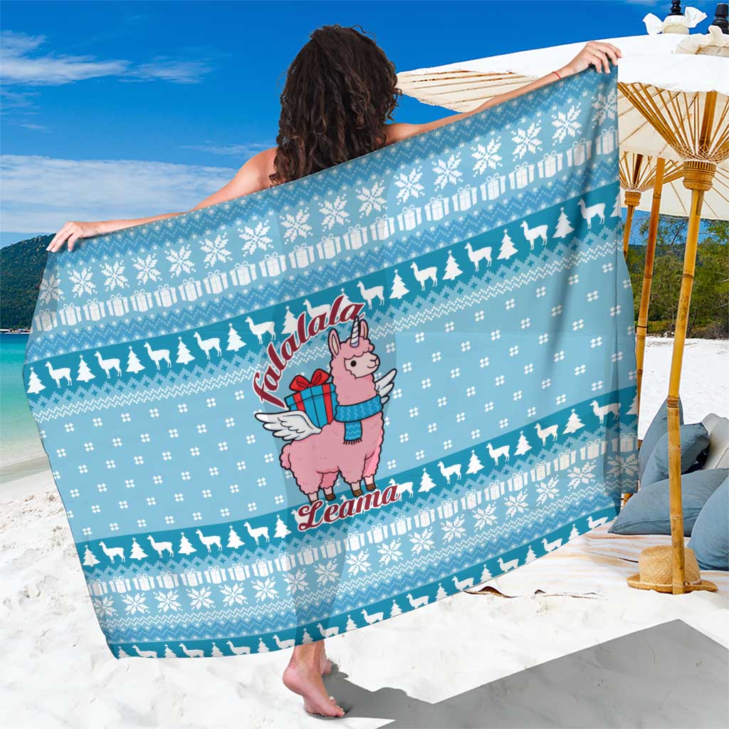 Pink Llama Christmas Sarong Xmas Holiday Patterns - Wonder Print Shop