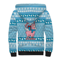 Pink Llama Christmas Sherpa Hoodie Xmas Holiday Patterns - Wonder Print Shop