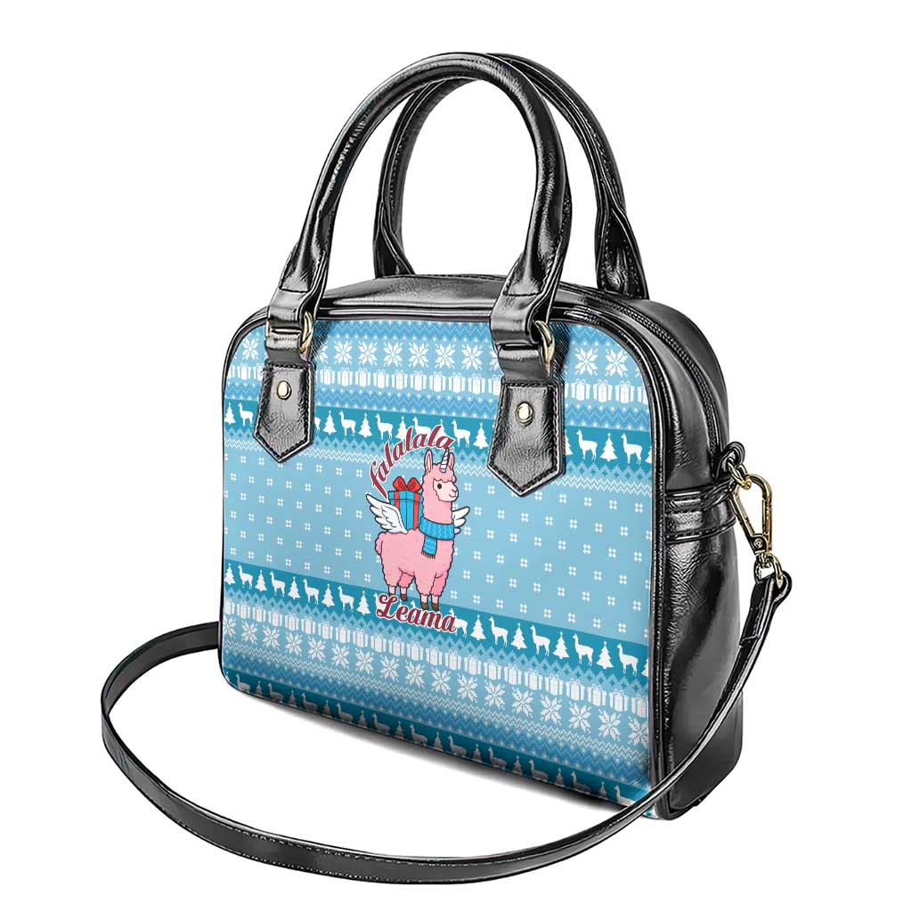 Pink Llama Christmas Shoulder Handbag Xmas Holiday Patterns - Wonder Print Shop