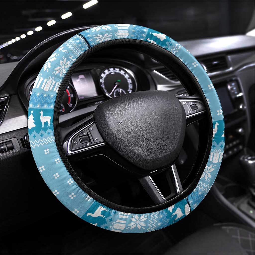 Pink Llama Christmas Steering Wheel Cover Xmas Holiday Patterns - Wonder Print Shop