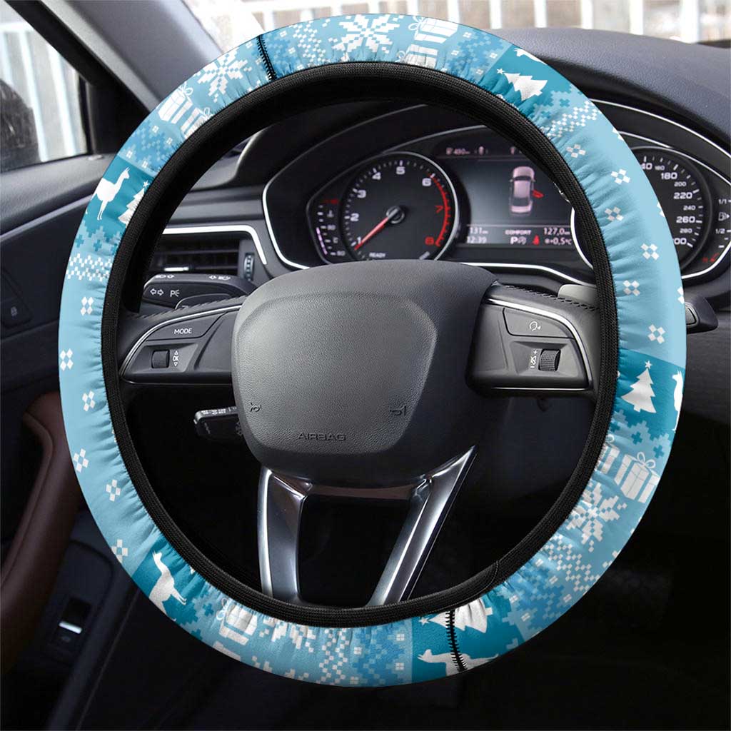 Pink Llama Christmas Steering Wheel Cover Xmas Holiday Patterns - Wonder Print Shop
