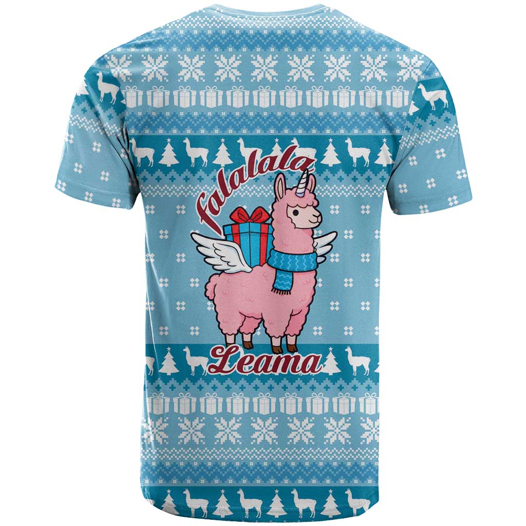 Pink Llama Christmas T Shirt Xmas Holiday Patterns - Wonder Print Shop