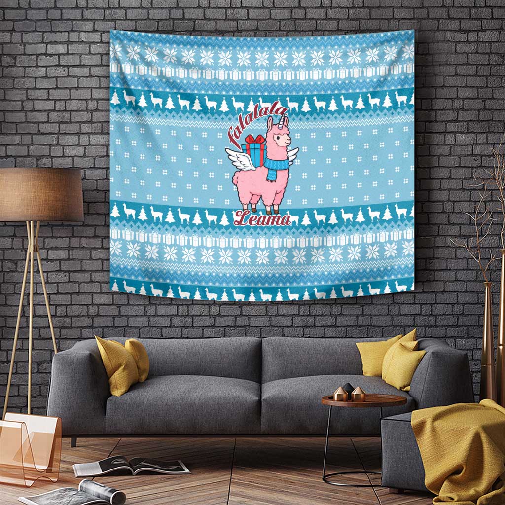 Pink Llama Christmas Tapestry Xmas Holiday Patterns - Wonder Print Shop