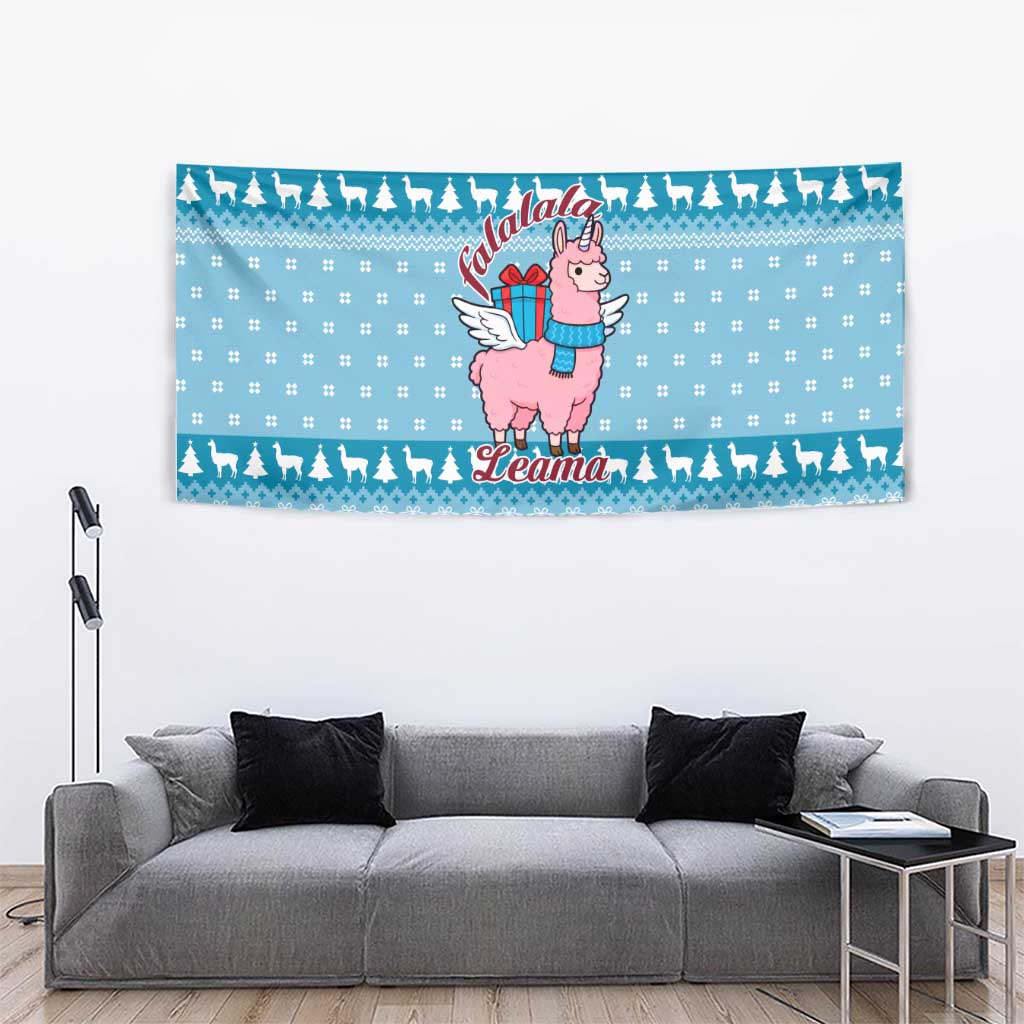 Pink Llama Christmas Tapestry Xmas Holiday Patterns - Wonder Print Shop