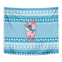 Pink Llama Christmas Tapestry Xmas Holiday Patterns - Wonder Print Shop
