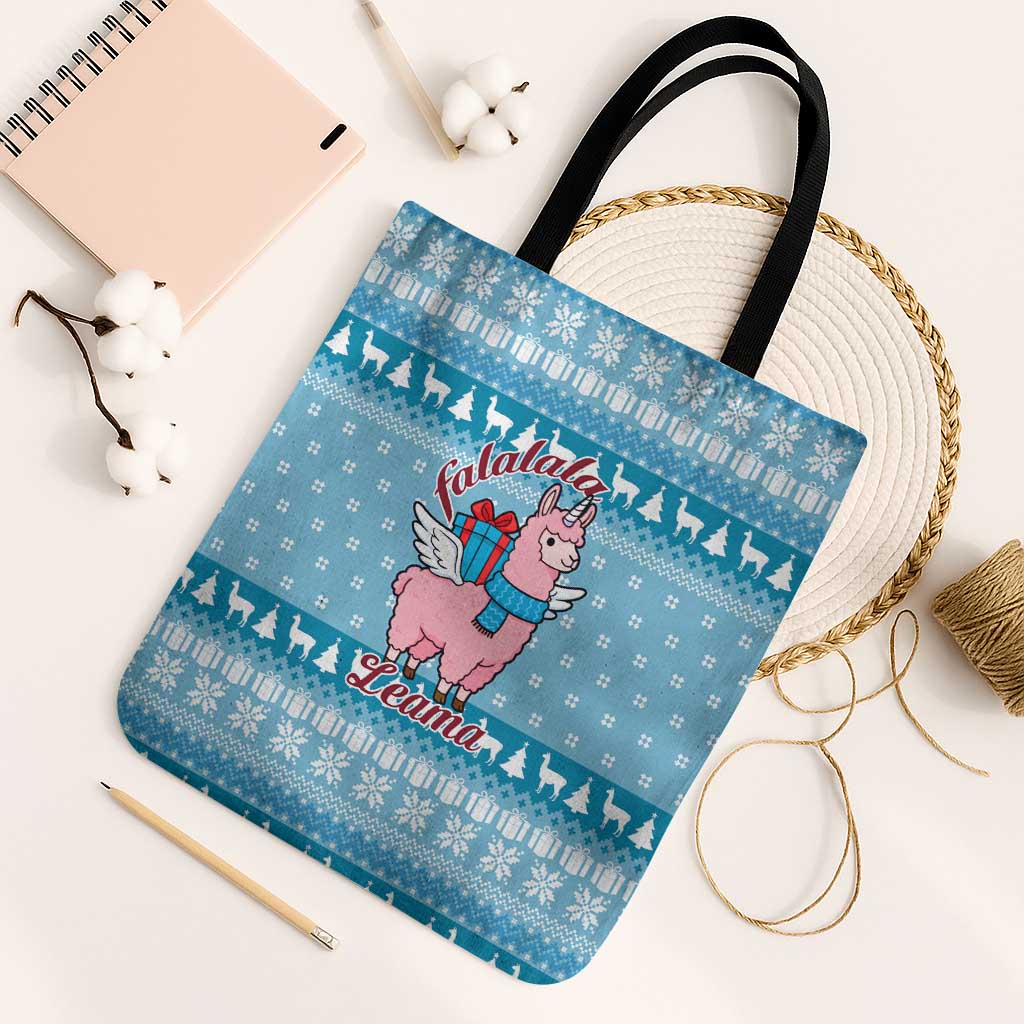 Pink Llama Christmas Tote Bag Xmas Holiday Patterns - Wonder Print Shop