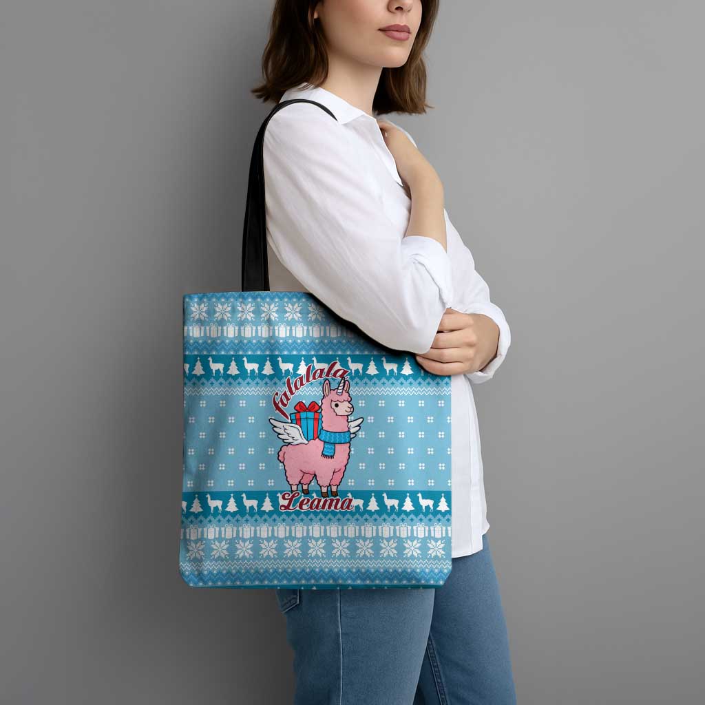 Pink Llama Christmas Tote Bag Xmas Holiday Patterns - Wonder Print Shop
