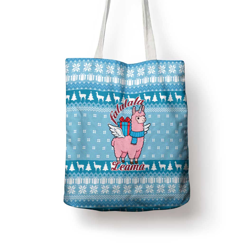 Pink Llama Christmas Tote Bag Xmas Holiday Patterns - Wonder Print Shop