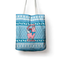 Pink Llama Christmas Tote Bag Xmas Holiday Patterns - Wonder Print Shop