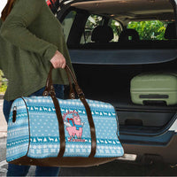 Pink Llama Christmas Travel Bag Xmas Holiday Patterns - Wonder Print Shop